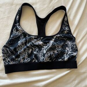Champion Black and Gray Medium-Impact Sports Bra